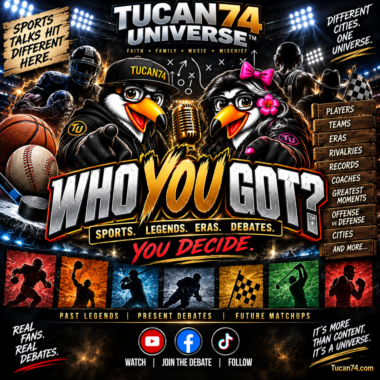 WHO YOU GOT sports debates