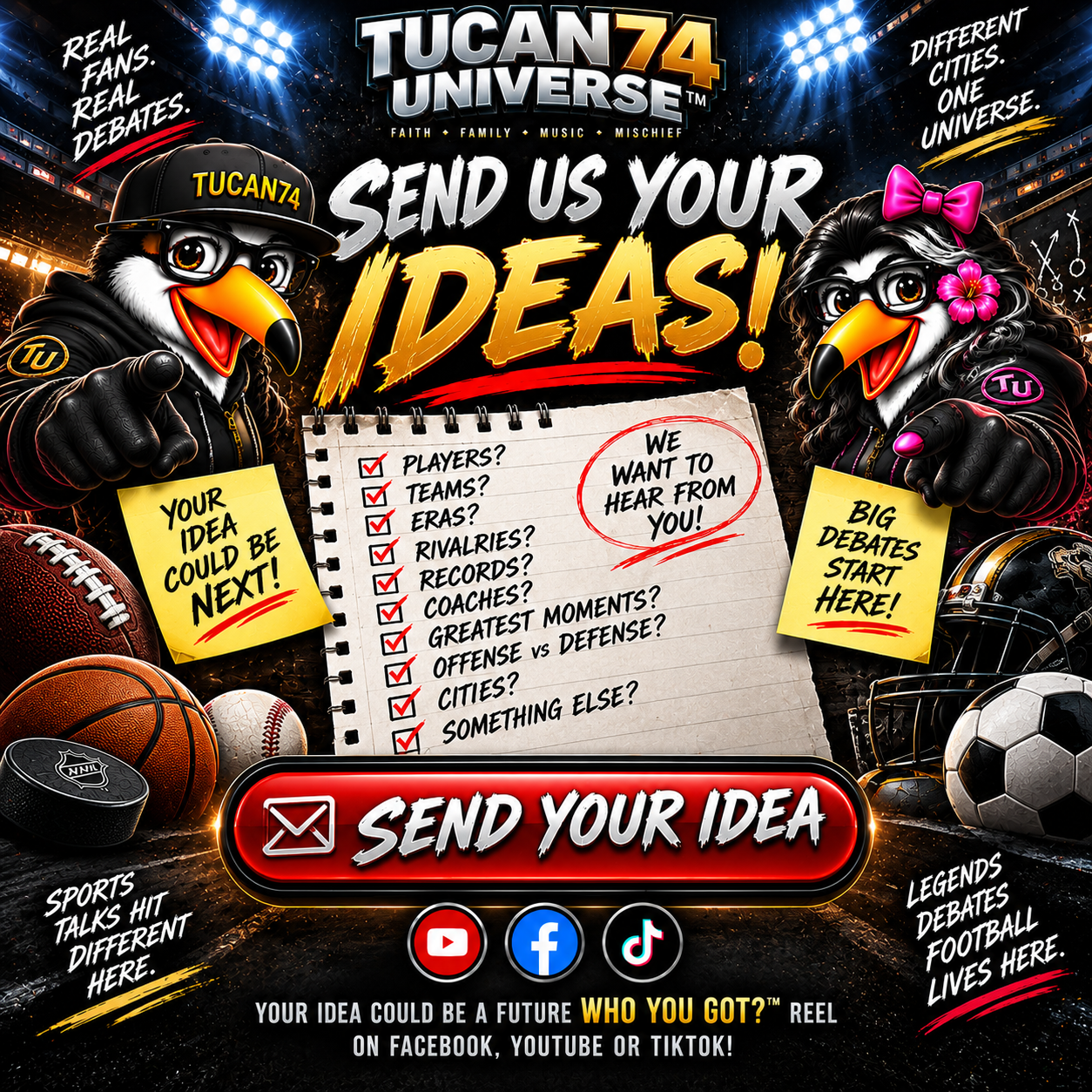 Sports debate idea illustration